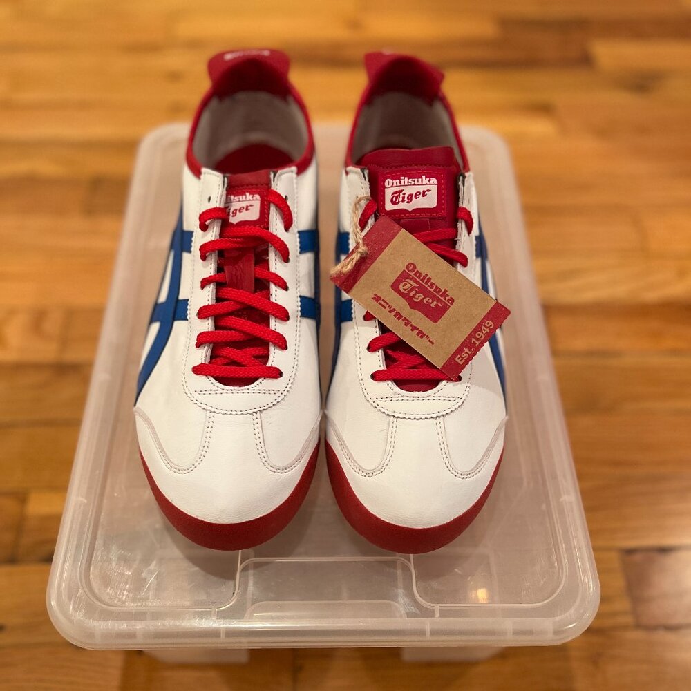 Onitsuka Tiger Mexico 66, White/Blue/Red, Size 13 US